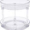 Turntable Organizer, 9" Diameter, 2 Tier, Clear