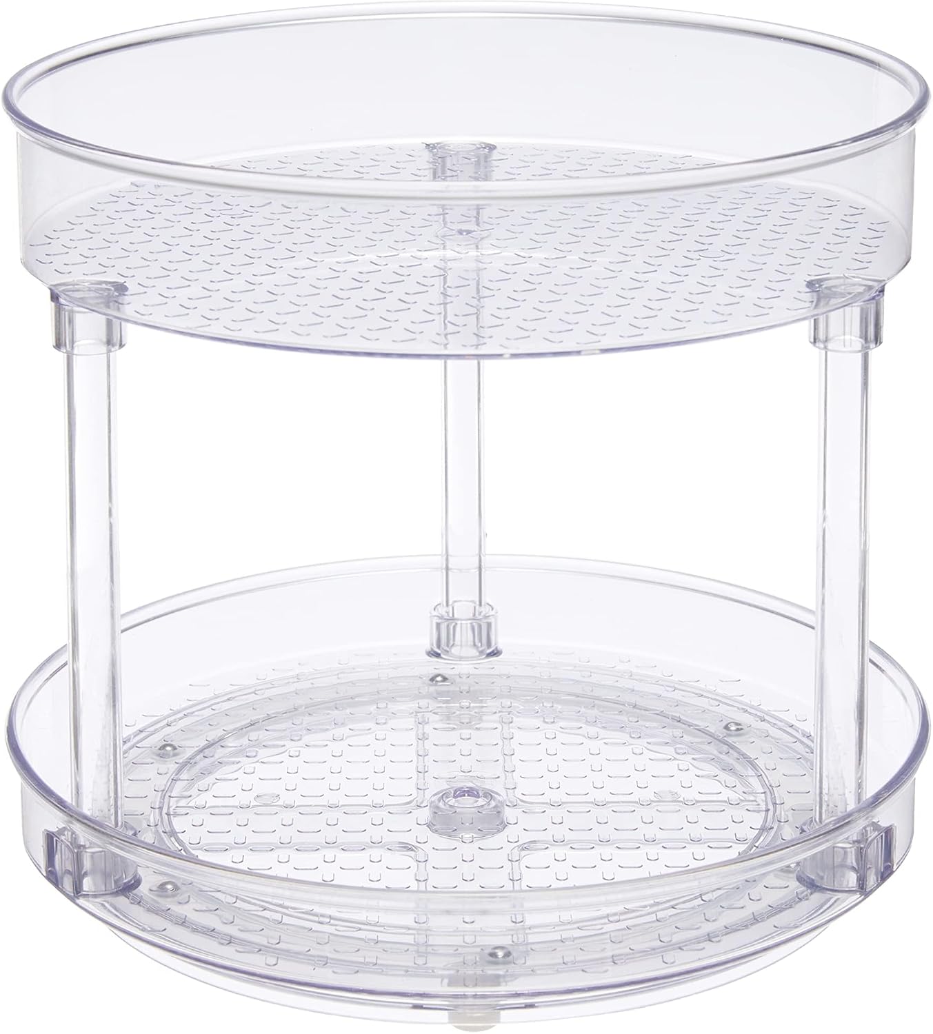 Turntable Organizer, 9" Diameter, 2 Tier, Clear