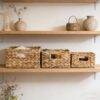 Square Woven Storage Baskets for Kitchen