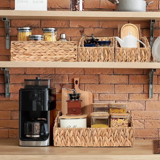 Water Hyacinth Storage Baskets with Handles