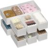12 Pack Baby Clothes Organizer, Dresser Drawer Organizer for Baby Clothing, Foldable Fabric Closet Drawer Storage Bins, Dresser Dividers for Bra, Socks, Ties, Scarf